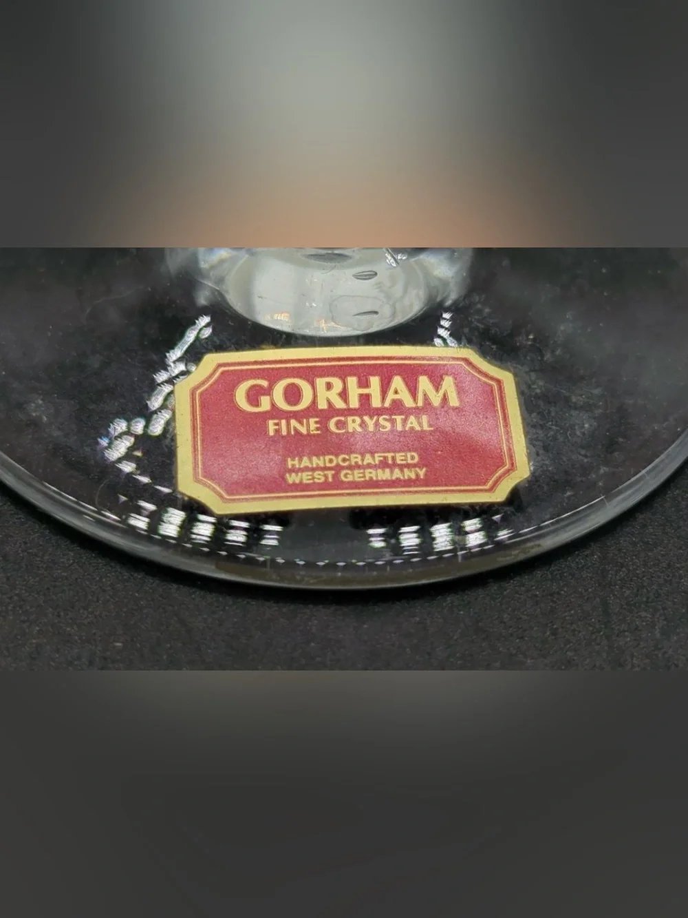 Set Of 4 Elegant Gorham Crystal Champagne Flutes Featuring Frosted Floral Design